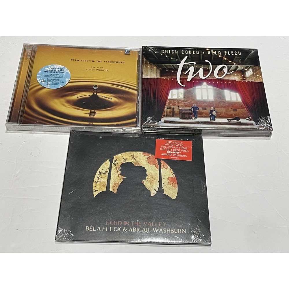 Bela Fleck CD Lot (3) Chick Corea Abigail Washburn Flecktones Two New Sealed